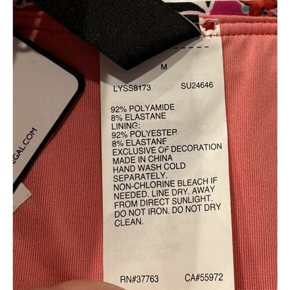 NEW Laundry By Shelli Segal Medium Colorful Bikini Bottom Crochet Trim Print - Picture 9 of 9